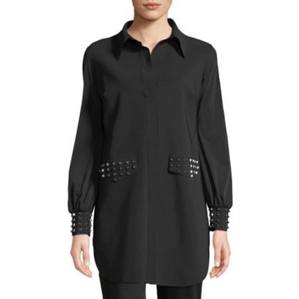 Chiara Boni Maurizia Studded Long-Sleeve Tunic